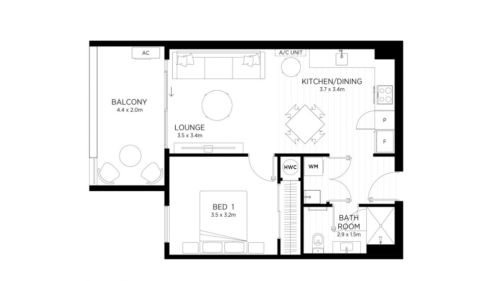 Carriage Quarter, One Bedroom Apartment, One Central, Canterbury » Fletcher Living