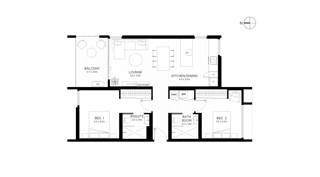 Cambridge Quarter, Twobedroom apartment First & Second Floor End